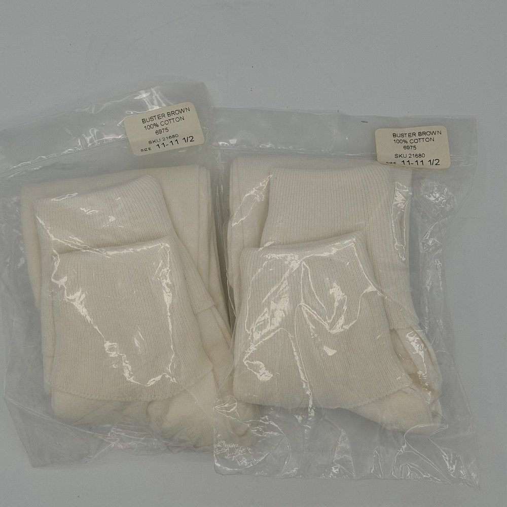 BUSTER BROWN The Original Women's 100% Cotton Anklet-Size 11-11.5 White 4 Pairs